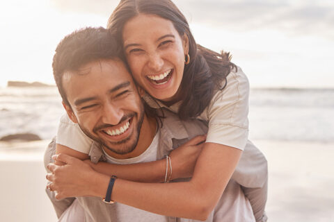 couple enjoying a day at the beach